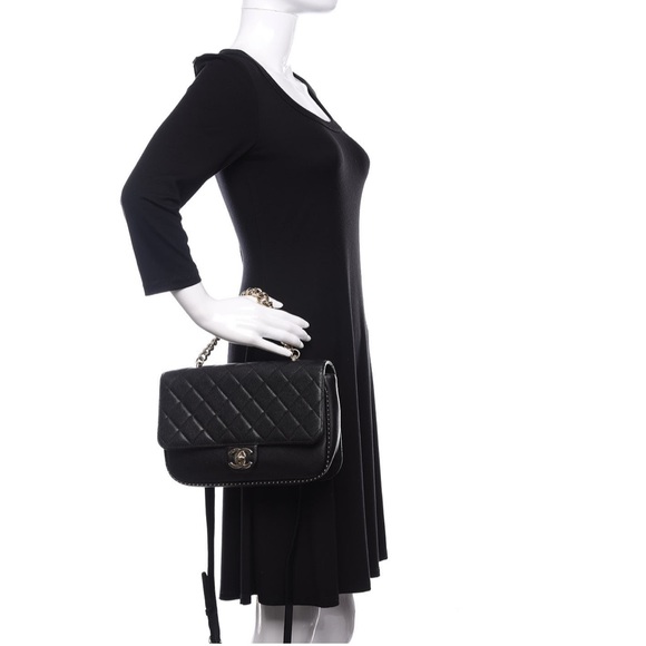 ISO Chanel Caviar Quilted Large Studded Flap Bag - Picture 6 of 16